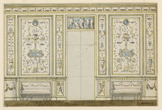 Drawing, Design for a Salon