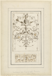 Drawing, Two Ornamental Arabesque Motifs