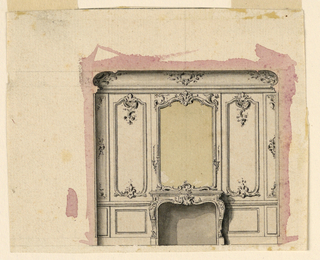 Drawing, Design for a fireplace