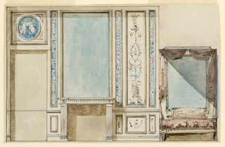 Drawing, Design for a Bedroom