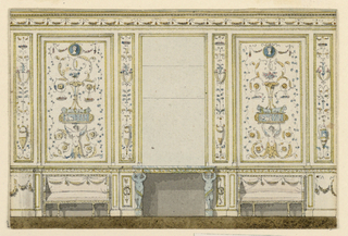 Drawing, Design for a Salon