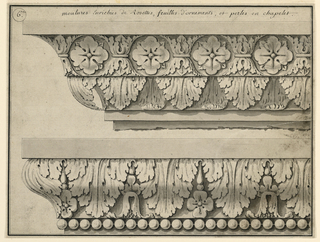 Drawing, Design for two entablatures