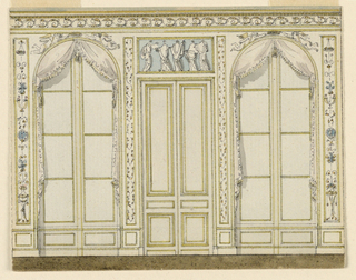 Drawing, Design for a Salon