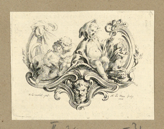 Print, Cupid as a Monk Holding a Caduceus