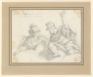 Drawing, Two Roman Soldiers in Conversation