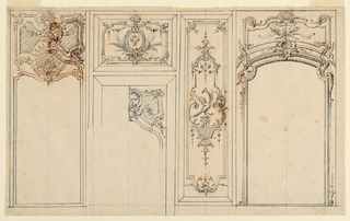 Drawing, Design for a Wall Elevation with Wood Paneling