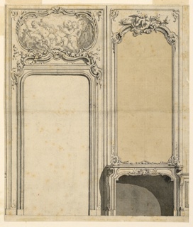 Drawing, Design for an Overdoor and Chimney