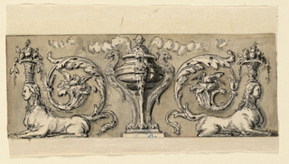 Drawing, Design for carved panel