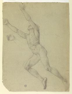 Drawing, Figure Study for Diana and Her Attendants among the Constellations