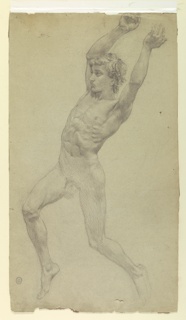 Drawing, Figure Study for Diana and Her Attendants among the Constellations