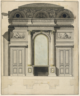 Drawing, Design for a salon wall