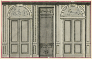 Drawing, Design for a salon wall