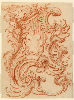 Drawing, Drawing for a Rocaille Escutcheon