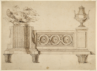 Drawing, Design for an andiron