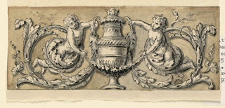 Drawing, Design for a carved panel