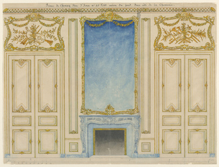 Drawing, Design for a Chimney Wall in the Salon of the Prince de Chimay