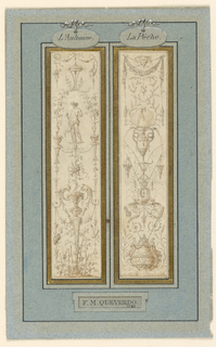 Drawing, Designs for Arabesque Panels