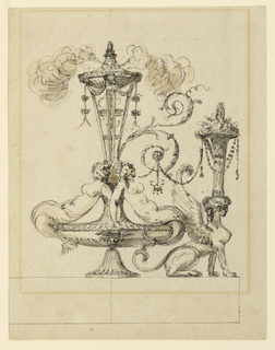 Drawing, Design for a Decorative Arabesque