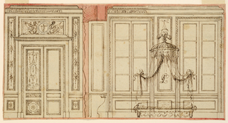 Drawing, Design for a Bedroom