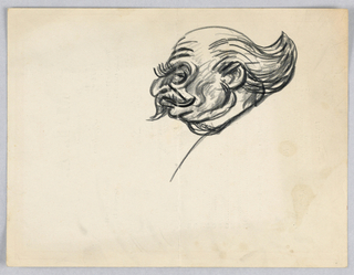 Drawing, Head of Man with Moustache