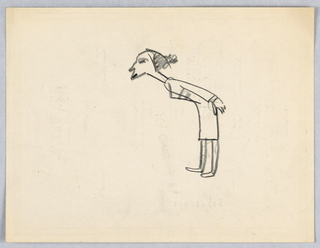 Drawing, Thin Woman Leaning Forward