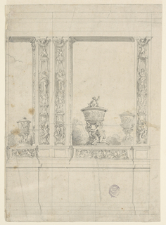 Drawing, Painted decoration of a wall
