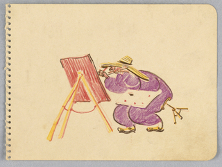 Drawing, Woman Painting at an Easel