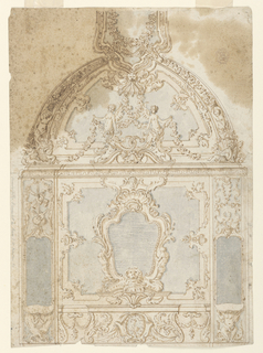 Drawing, Decoration of a Wall and Ceiling to be Executed in Stucco