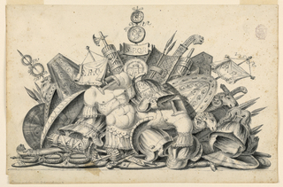 Drawing, A Trophy of Weapons Intended to be Executed in Painting