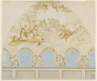 Drawing, Project for a Fresco in the Dome of the Cathedral in Citta di Castello