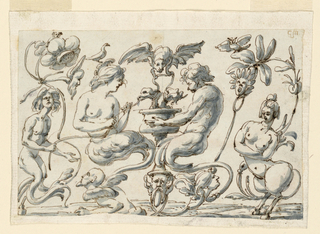 Drawing, Grotesque for an Oblong Panel