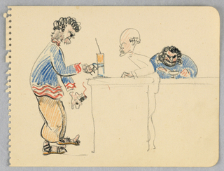 Drawing, Three Men at a Bar