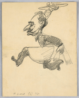 Drawing, Waiter Carrying a Tray