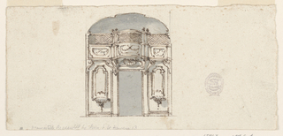 Drawing, Section of the Wall of a Nunnery Chapel with the Choir