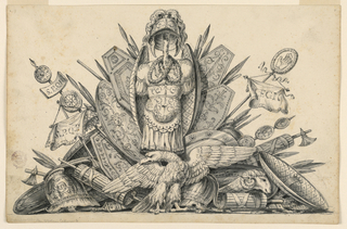 Drawing, A Trophy of Weapons Intended to be Executed in Painting