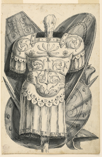 Drawing, Trophy with Weapons