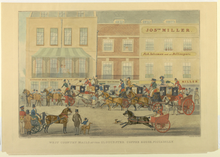 Print, West Country Mails at the Gloucester Coffee House, Piccadilly