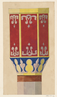 Drawing, Design for Column Capital for July Festival Architecture