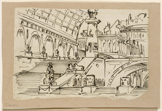 Drawing, Stage Design, Group of Antique Buildings