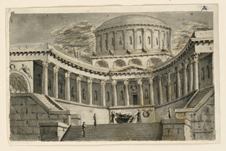 Drawing, Stage Design, Temple Atrium