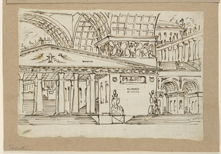 Drawing, Stage Design, Group of Antique Buildings