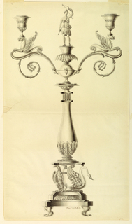 Drawing, Design for a Candlestick