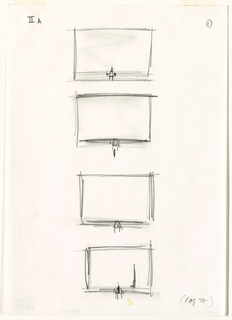 Drawing, Designs for King Lear, Scene II: Studies in four small sketches
