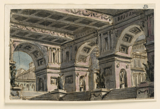 Drawing, Stage Design, Palace Atrium