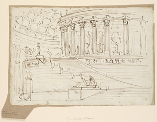 Drawing, Stage Design, Interior of Circular Building
