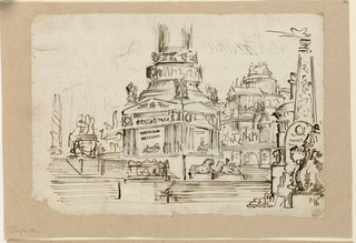 Drawing, Stage Design, Pedestal of Monument