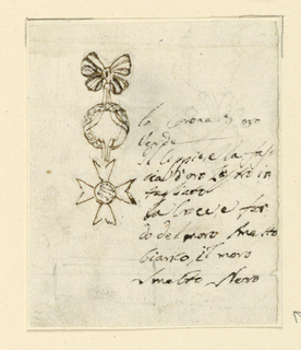 Drawing, Design for a Papal Ordre del Moreto (Order of Moreto)