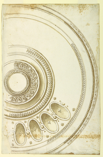 Drawing, Design for a Gilded Silver Bowl or Plate