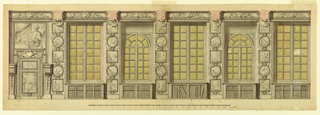 Drawing, Design for a Library Wall