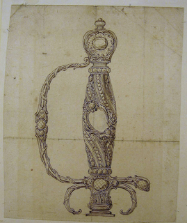 Drawing, Design for a Sword Hilt
